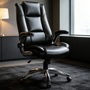 Black Business Executive Office Chair with Thickened Backrest